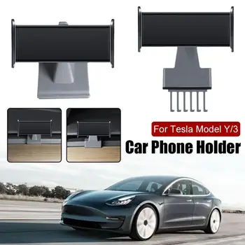 Manyetik araç telefonu tutucu Cep cep telefonu Desteği Tesla Modeli 3 Model Y Araba telefon standı  - Görüntü 2  