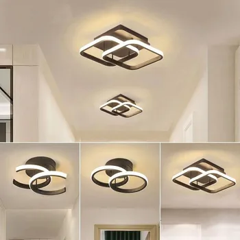 Modern LED kolye ışıkları koridor tavan lambası İskandinav balkon ışık akrilik kapalı ev aydınlatma dekor - Görüntü 2  