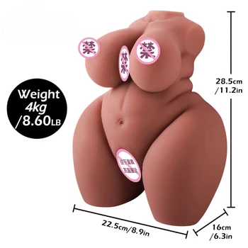 WNN Seks Bebek Erkek Seks Oyuncakları ile 3D Gerçekçi Dokulu Büyük Göt ve Göğüsler, 3 in 1 Cep Pussy Yetişkin Seks Oyuncakları Erkekler için Mastürbasyon - Görüntü 2  