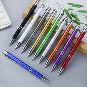 50 ADET Reklam Hediye Kalem Yaratıcı Hediye Jel Kalem İş Metal Tükenmez Kalem özel logo Yazı Adı Toptan - Görüntü 1  