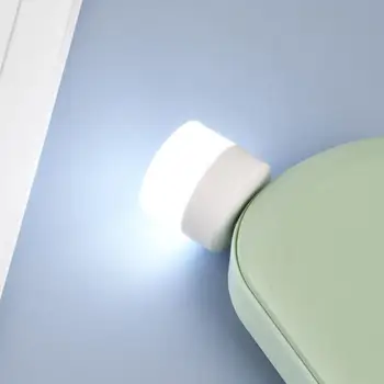 1 ADET Mini USB fiş lambası 5V süper parlak göz koruması kitap ışık bilgisayar mobil güç şarj USB küçük yuvarlak LED gece Lambası - Görüntü 2  
