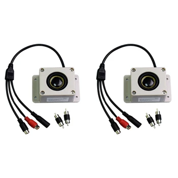 2X Mikrofon Hoparlör Cihazı Güvenlik Kamera İçin Su Geçirmez IP Kamera Ses Kayıt İki Yönlü Telsiz İnterkom - Görüntü 1  
