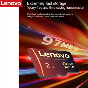 Orijinal Lenovo Mikro TF SD Kart Class10 V60 SD Kart 1000 mb/s Hafıza Kartı 128 GB 512 GB 2 TB Nintendo Anahtarı İçin Ücretsiz Kargo - Görüntü 2  