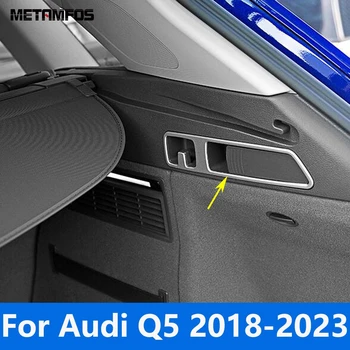 Audi için Q5 2018-2021 2022 2023 Karbon Fiber Arka Koltuk Bagaj Kanca Çerçeve Kapı kulp kılıfı Trim İç Aksesuarları Araba Styling - Görüntü 1  