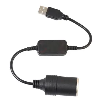 USB Araç Çakmak Soket USB Adaptörü Araç Çakmak Soket 5V İçin 12V Dönüştürücü Priz Kablolu Denetleyici Fişi Araç Çakmak - Görüntü 1  