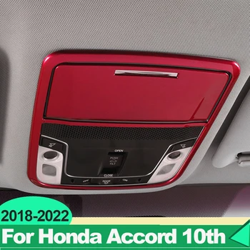 Honda Accord X 2018 için 2019 2020 2021 2022 ABS Araba Ön Arka Okuma Lambası Çerçevesi Decol Sticker tavan lambası Trim Aksesuarları - Görüntü 2  