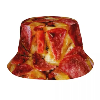 Pizza Yakın Çekim Kova Şapka Panama Çocuklar İçin Bob Şapka Açık Serin Balıkçı Şapka Yaz Balıkçılık Unisex Kapaklar - Görüntü 1  