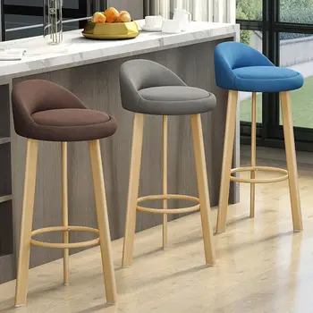 Bar sandalyesi, modern minimalist arkalık tabure, ön büro sandalyesi, bar yüksek tabure - Görüntü 1  