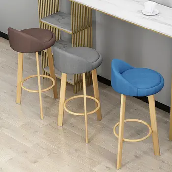 Bar sandalyesi, modern minimalist arkalık tabure, ön büro sandalyesi, bar yüksek tabure - Görüntü 2  