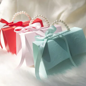 Moda Baskı Çiçek şeker kutusu Mini Ambalaj Çanta Kağıt Kutusu Hediye Kutuları İçin Küçük hediye keseleri Düğün İyilik Parti Dekor - Görüntü 1  