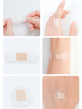 100 adet Şeffaf Görünmez Yuvarlak Nokta PUWaterproof yapışkan bandajlar Bant ilk yardım Acil Durum Malzemeleri Çocuk Yetişkin İçin - Görüntü 1  