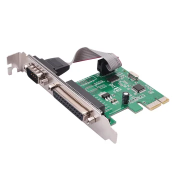 RS232 RS - 232 Seri Port COM ve DB25 Yazıcı Paralel Port LPT PCI-E PCI ekspres kart Adaptörü Dönüştürücü WCH382L Çip - Görüntü 1  