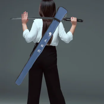 Tai Chi Kılıç Taşıma Çantası Tuval Kılıç Kapak Dövüş Sanatları Taşıyıcı - Görüntü 1  