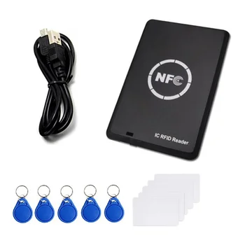 RFID Fotokopi Teksir Keyfob NFC Akıllı kart okuyucu Yazar 13.56 MHz Şifreli Programcı USB UID EM4305 Kart Etiketi Kopya - Görüntü 1  