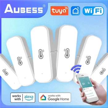 AUBESS Wifi Tuya Akıllı Sıcaklık Ve Nem Sensörü Alexa Ve Google Home İle Çalışmak 2023 Yeni Yıl Hediyesi Yılbaşı Dekoru 2023 - Görüntü 1  