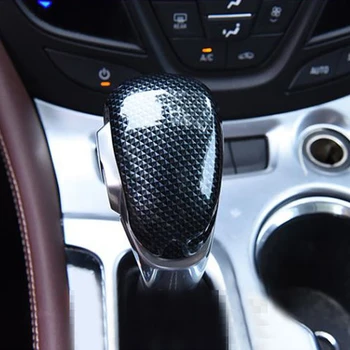Karbon Fiber Renk manuel vites topuzu golf sopası kılıfı İçin Buick Verano Envision Vites Kolu Kafa ABS Sticker Araba İç Tarzı - Görüntü 2  