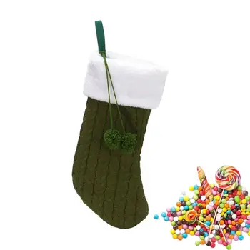 Noel Ağacı İçin Çorap Atmosferik Örme Noel Çorapları Çok Amaçlı Mevsimlik Dekorlar Oyuncaklar İçin Çikolata Şeker - Görüntü 1  