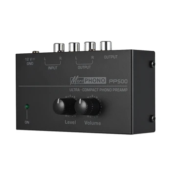 Ultra Kompakt Fono Preamp PP500 Bas Tiz Denge Ses Ayarı Ön Amp Pikap Preamplificador ABD Plug - Görüntü 1  