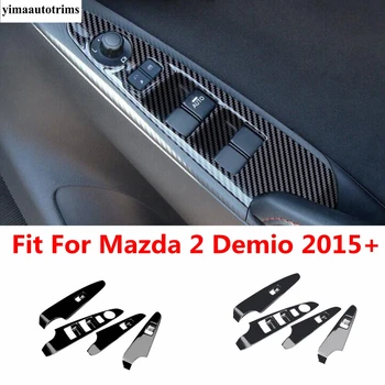 Araba Kol Dayama pencere camı Kaldırma Düğmesi Anahtarı panel dekorasyon Kapak Trim Aksesuarları Mazda 2 Demio 2015-2021 İçin Sağ El Sürücü - Görüntü 1  