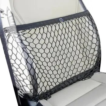 Araba Net Ön Koltuk Büyük Kapasiteli elastik ip Net Örgü çanta tutucu saklama çantası yolcu koltuğu Organizatör iç aksesuarları - Görüntü 2  