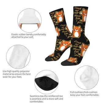 Tilki Komik Hayvan Aksesuarları Çorap Ter Emici Grafik Ekip Çorap Rahat kadın Doğum Günü Hediyeleri için Fikir - Görüntü 2  