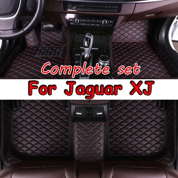 Araba Paspaslar Jaguar XJ İçin X351 2010 ~ 2019 5 koltuk Dayanıklı Deri Mat Anti Kirli Pedleri Halı Oto İç Parçaları Araba Aksesuarları - Görüntü 1  