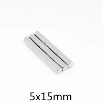 10~200 ADET 5x15mm Kalınlığında Küçük Yuvarlak Güçlü Manyetik Mıknatıslar Disk Neodimyum Mıknatıs 5x15mm Kalıcı Mıknatıslar Güçlü 5 * 15mm N35 - Görüntü 2  