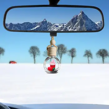 8ML Noel Araba Hava Spreyi parfüm şişesi Araba Hava Çıkış Asılı Koku Uçucu Yağ Cam Parfüm Difüzör Süsler - Görüntü 2  