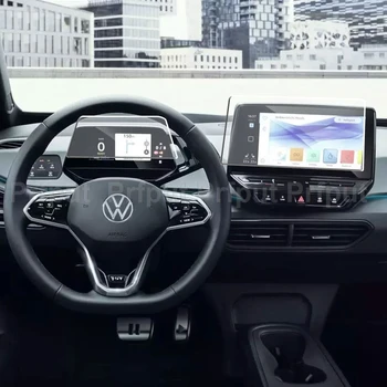 Volkswagen ID için araba GPS Navigasyon Temperli Cam.3 KİMLİK.Kokpit 2020 2021 Pano LCD Ekran koruyucu film Etiket - Görüntü 1  