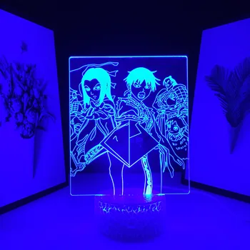 Anime Figürü KRALLIK 3D LED Lamba Serin Çocuk Hediye için Pil RGB Dokunmatik USB Odası Dekorasyon Uzaktan Gece Lambası Manga masa lambası - Görüntü 1  