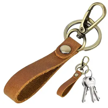 Araba Anahtarları Anahtarlık Vintage Deri Malzeme Anahtar Zincirleri cüzdan Anahtarlık Hediyeler Tuşları Tutmak İçin şık anahtarlıklar - Görüntü 1  