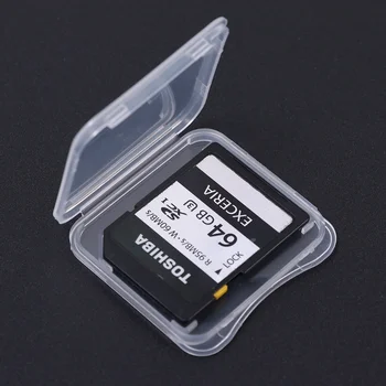 20 adet Şeffaf SD hafıza kartı muhafazası Tutucu Kutusu kart okuyucu Saklama kutuları Mikro SD TF Kart Şeffaf Plastik Kasa Tutucu Koruyucu - Görüntü 2  