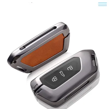 Çinko Araba Anahtarı Kapağı VW Volkswagen Golf 8 İçin Mk8 2020 Skoda Octavia 3 Düğmeler Akıllı Anahtarsız Uzaktan Kumanda Kılıfları Anahtarlık Tutucu - Görüntü 2  