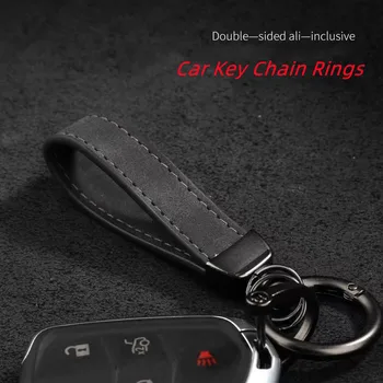 Araba Anahtarlık Yüzükler Metal Deri Anahtarlık Evrensel Oto Motosiklet Anahtarlık Mercedes Benz Aksesuarları İçin - Görüntü 1  