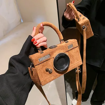 Kadın çantası yeni moda kamera çantası kişilik basit omuz çantası messenger kadın çantası zincir toka küçük kare çanta rahat çanta - Görüntü 1  