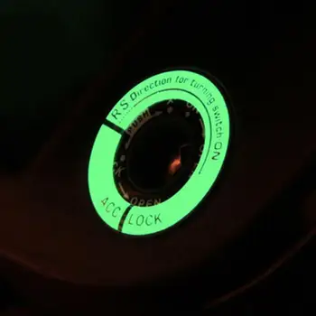 Araba Aydınlık kontak anahtarı Halka Çıkartmalar Anahtar Deliği Parlayan Halka Aydınlık kontak anahtarı Çıkartması Elektrikli Araç Scooter için - Görüntü 1  