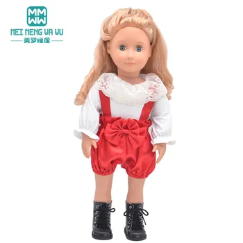 Uyar 43-45cm amerikan oyuncak bebek giysileri aksesuarları Moda ceket, askı pantolon kız hediye - Görüntü 1  