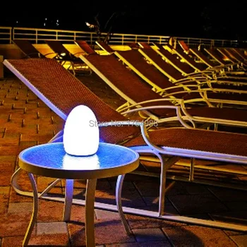 ücretsiz kargo 2 adet LED Yumurta bar masası lambası, LED Işıklı masa yumurta Dekoratif ışık 7 Renk Bir D10 * H22cm Hediyeler LED Lamba - Görüntü 1  
