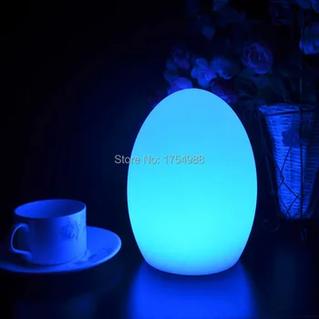 ücretsiz kargo 2 adet LED Yumurta bar masası lambası, LED Işıklı masa yumurta Dekoratif ışık 7 Renk Bir D10 * H22cm Hediyeler LED Lamba - Görüntü 2  