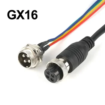 GX16 Havacılık Fişi Kablo ile Su Geçirmez IP68 2 3 4 5 6 7 8 9Pin Erkek Soket 16mm Açık Bağlantı Kablosu gx16 Uzatma Kablosu - Görüntü 1  