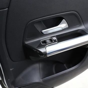 4 Adet Karbon Fiber ABS Pencere Anahtarı Paneli Kapak Trim İçin Mercedes Benz GLA Sınıfı H247 2020-2021 dekorasyon çıkartmaları - Görüntü 2  