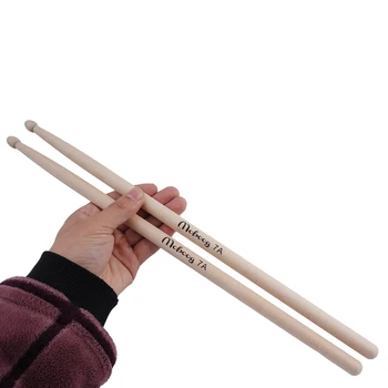 1 Çift 5A 7A bagetler Akçaağaç Ahşap Drumsticks Acemi İçin Profesyonel davul seti Aksesuarları Müzik Aletleri - Görüntü 2  