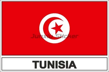 Tunus Ulusal Bayrak Sticker Tampon Çıkartması Tablet Araba Pencere Sticker Tampon Yarış Kask Gövde Duvar Bisiklet Vinil Çıkartması - Görüntü 2  