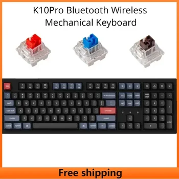 Orijinal K10Pro Bluetooth Kablosuz Mekanik Klavye PBT Klavye Çalışırken değiştirilebilir Klavye Hissediyor Pürüzsüz Ofis Oyunları için - Görüntü 1  