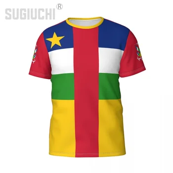 Özel Ad Numarası Orta Afrika Cumhuriyeti Bayrağı Amblemi 3D T-Shirt Erkekler Kadınlar İçin Tees jersey Futbol Futbol Taraftarları Hediye - Görüntü 2  