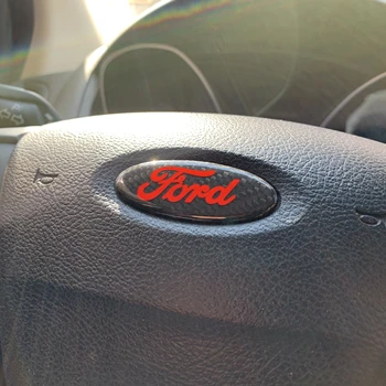 Orijinal kuru karbon fiber ford logosu tahribatsız kurulum Ford Focus 2005-2022 için mk1 mk2 mk3 mk4 ST RS Mondeo Fiesta - Görüntü 1  