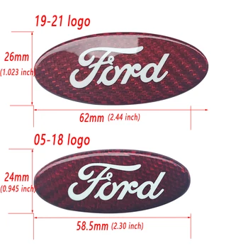 Orijinal kuru karbon fiber ford logosu tahribatsız kurulum Ford Focus 2005-2022 için mk1 mk2 mk3 mk4 ST RS Mondeo Fiesta - Görüntü 2  