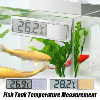 3D Dijital LCD Elektronik Sıcaklık Ölçümü Balık Tankı Sıcaklık Ölçer akvaryum termometresi Sıcaklık Kontrol Aksesuarları - Görüntü 1  