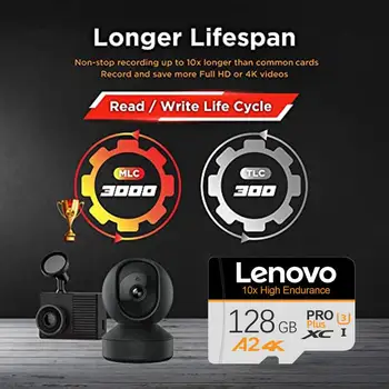 Lenovo Hafıza Kartı 2TB 1TB 512GB 256GB Mini SD / TF Kartları Yüksek Hızlı Mikro Sınıf 10 64GB 128GB 512GB Extreme Pro Flash Ekran Kartı - Görüntü 2  