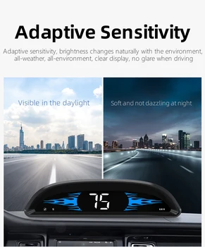 Head Up Display Tüm Araba İçin M2 Evrensel HUD Ekran Hız MPH Araç Otomatik Teşhis Aracı Head Up Ekran - Görüntü 1  